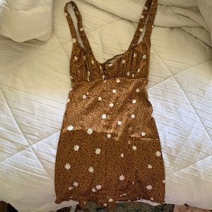 For Love and Lemons Tawny cheetah print dress